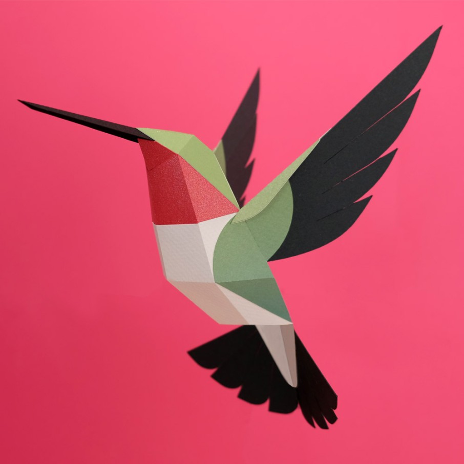 Colibrí coliancho Origami (Plego Paper)