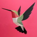 Colibrí coliancho Origami (Plego Paper)