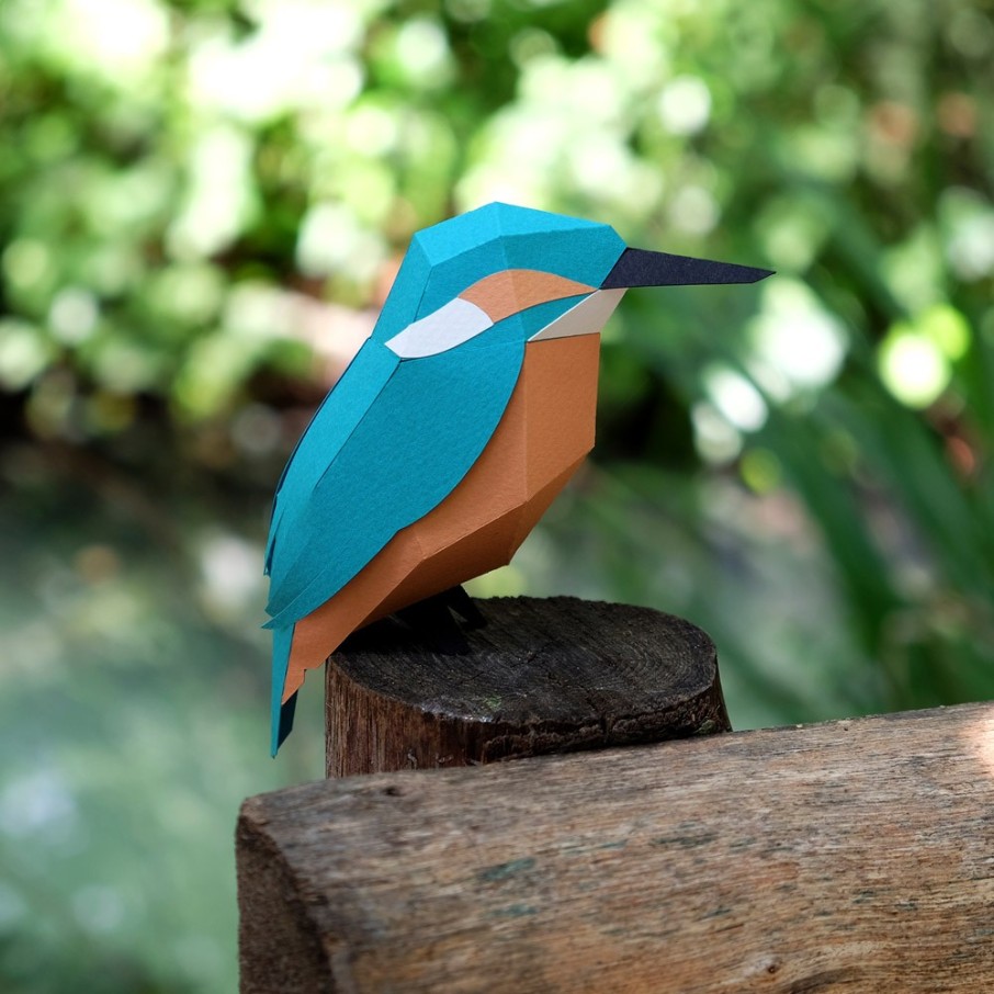 Martín pescador - Alcedo attis (Plego Paper)