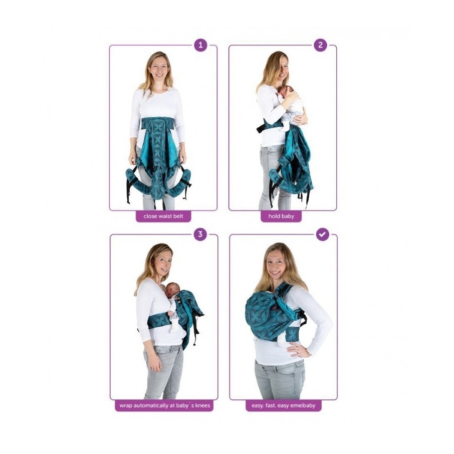 Mochila evolutiva Emeibaby Easy (Cyclamen dark)