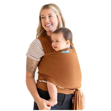 Fular semielástico Moby wrap evolution bambú (caramel) 2