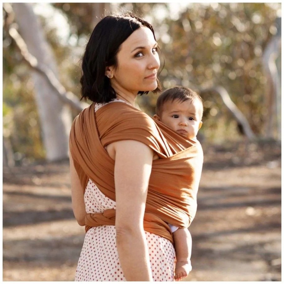 Fular semielástico Moby wrap evolution bambú (caramel)