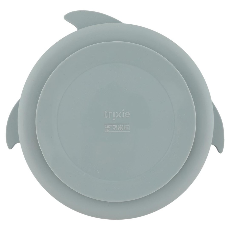 Plato tiburon con ventosa y divisiones (Trixie)