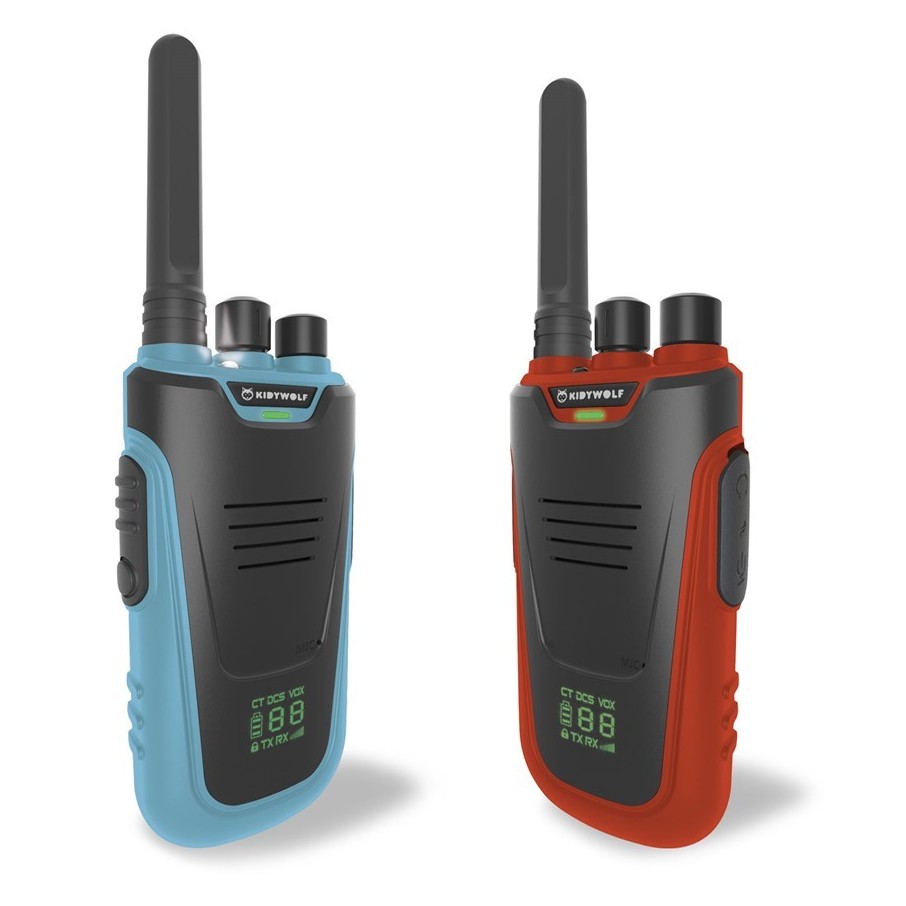 Walkie talkies kidytalk, azul-rojo (Kidywolf)