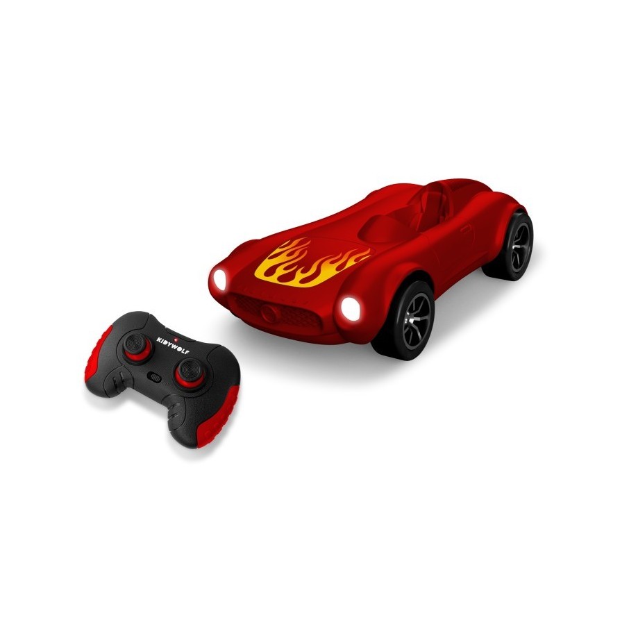Coche teledirigido kidycar color rojo (Kidywolf)