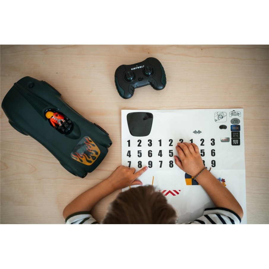 Coche teledirigido kidycar color rojo (Kidywolf)