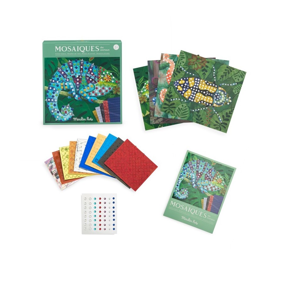 Caja mosaicos animales exóticos (Moulin Roty)