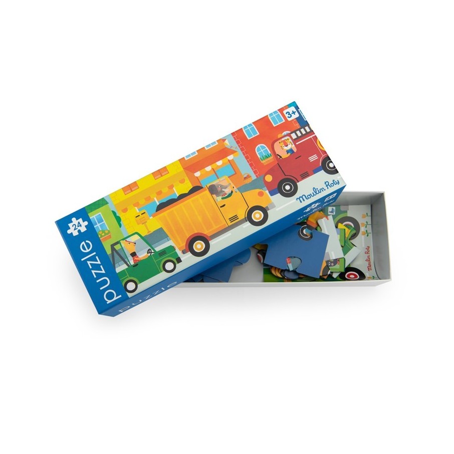 Puzzle los vehículos popipop (Moulin Roty)