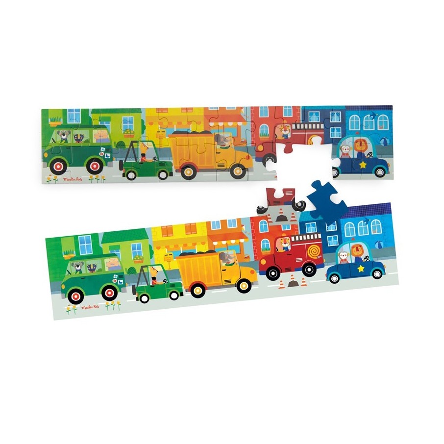 Puzzle los vehículos popipop (Moulin Roty)