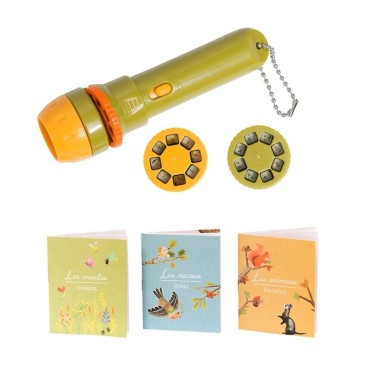 Linterna proyector de historias el jardín (Moulin Roty)