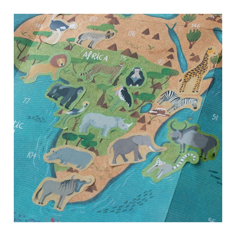 Animal world, poster & stickers (Londji)