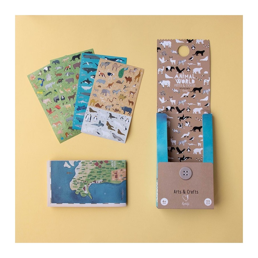 Animal world, poster & stickers (Londji)
