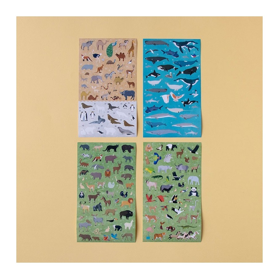 Animal world, poster & stickers (Londji)