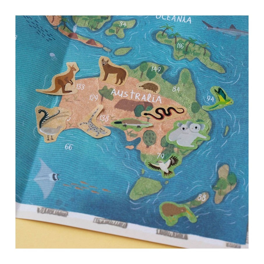 Animal world, poster & stickers (Londji)