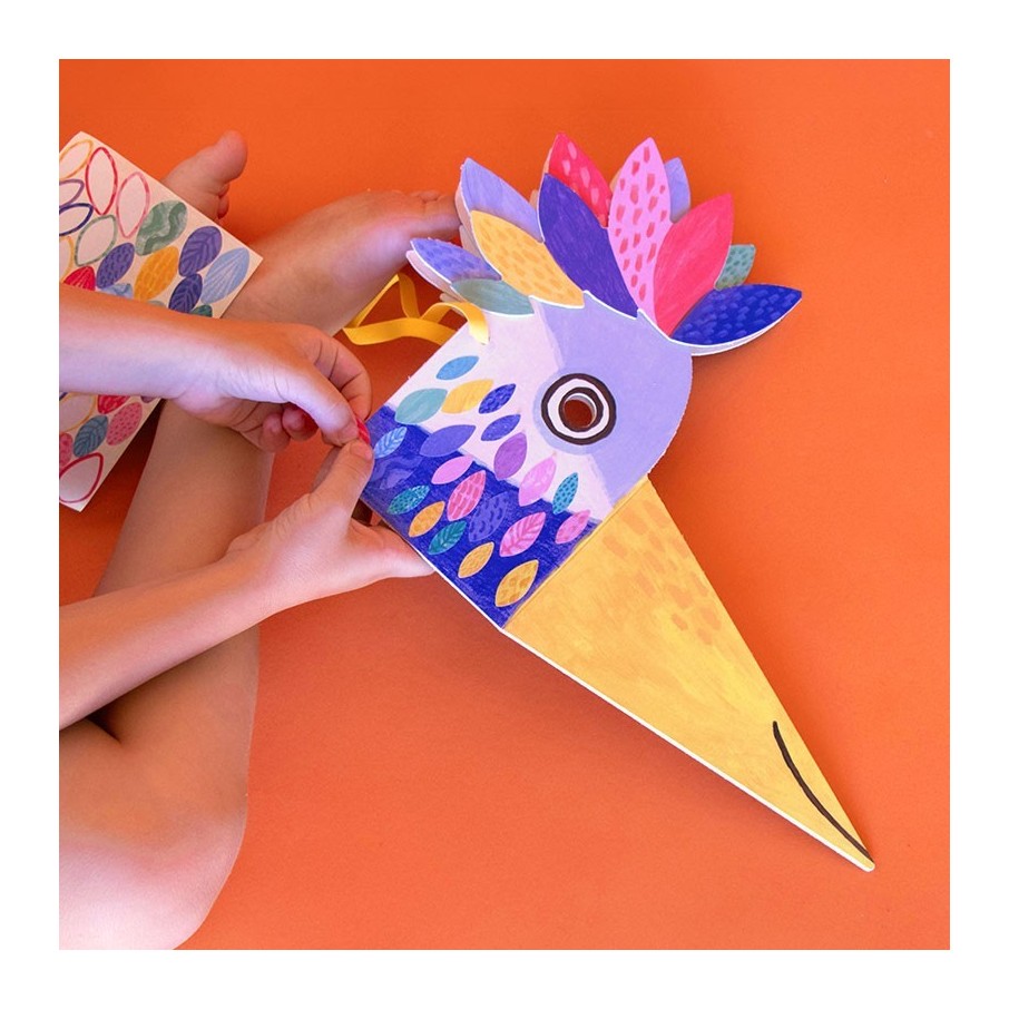 Máscara de pegatinas pájaro (Londji)