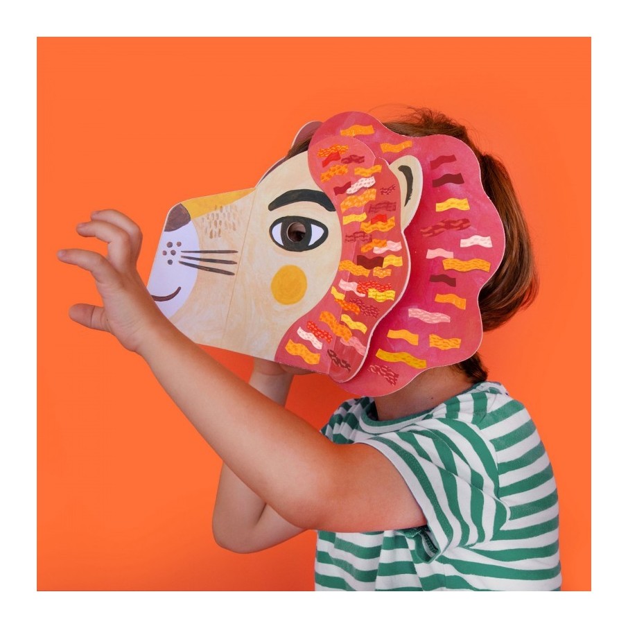 Máscara de pegatinas león (Londji)