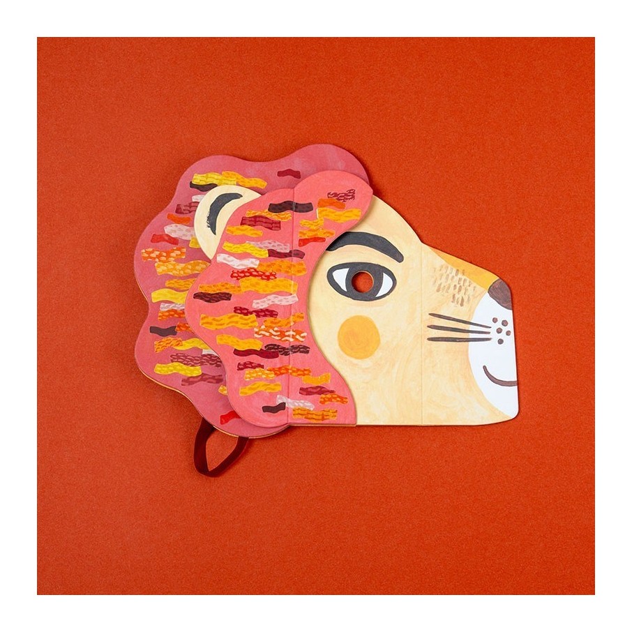 Máscara de pegatinas león (Londji)