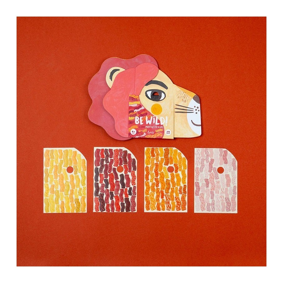 Máscara de pegatinas león (Londji)