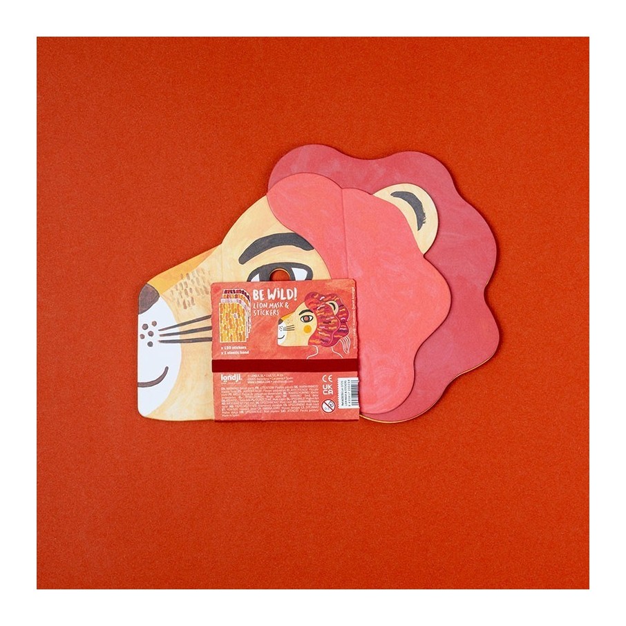 Máscara de pegatinas león (Londji)