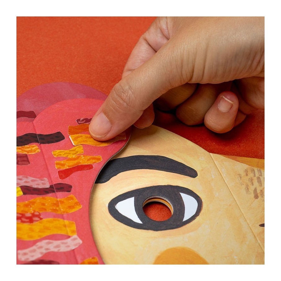 Máscara de pegatinas león (Londji)