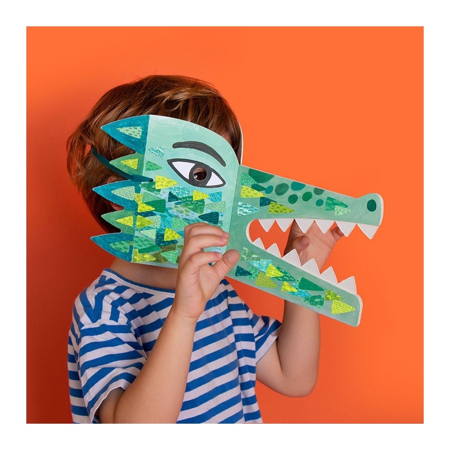 Máscara de pegatinas cocodrilo (Londji)