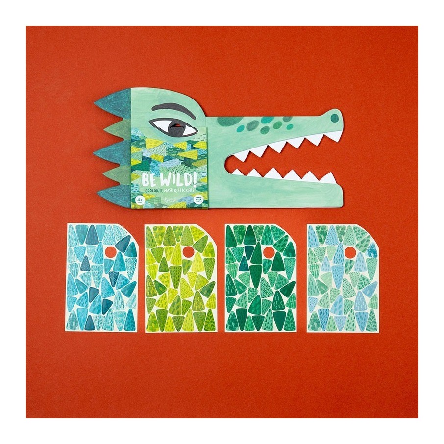 Máscara de pegatinas cocodrilo (Londji)