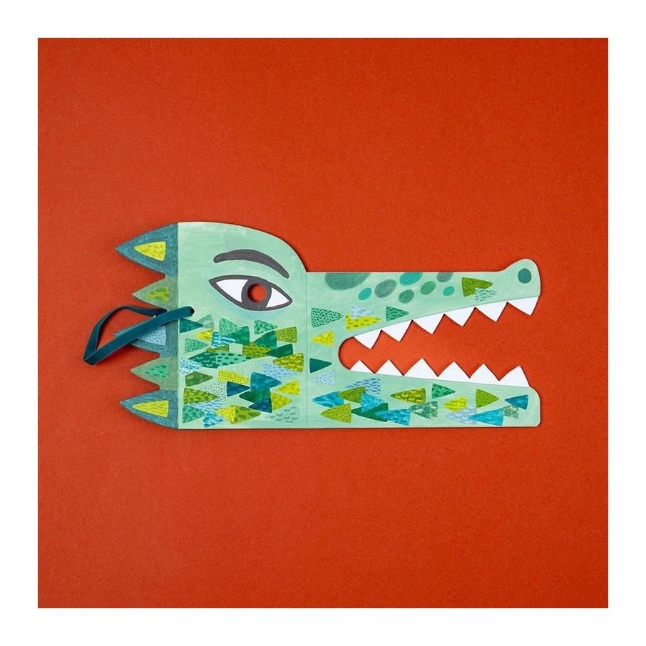 Máscara de pegatinas cocodrilo (Londji)