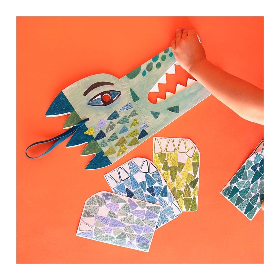 Máscara de pegatinas cocodrilo (Londji)