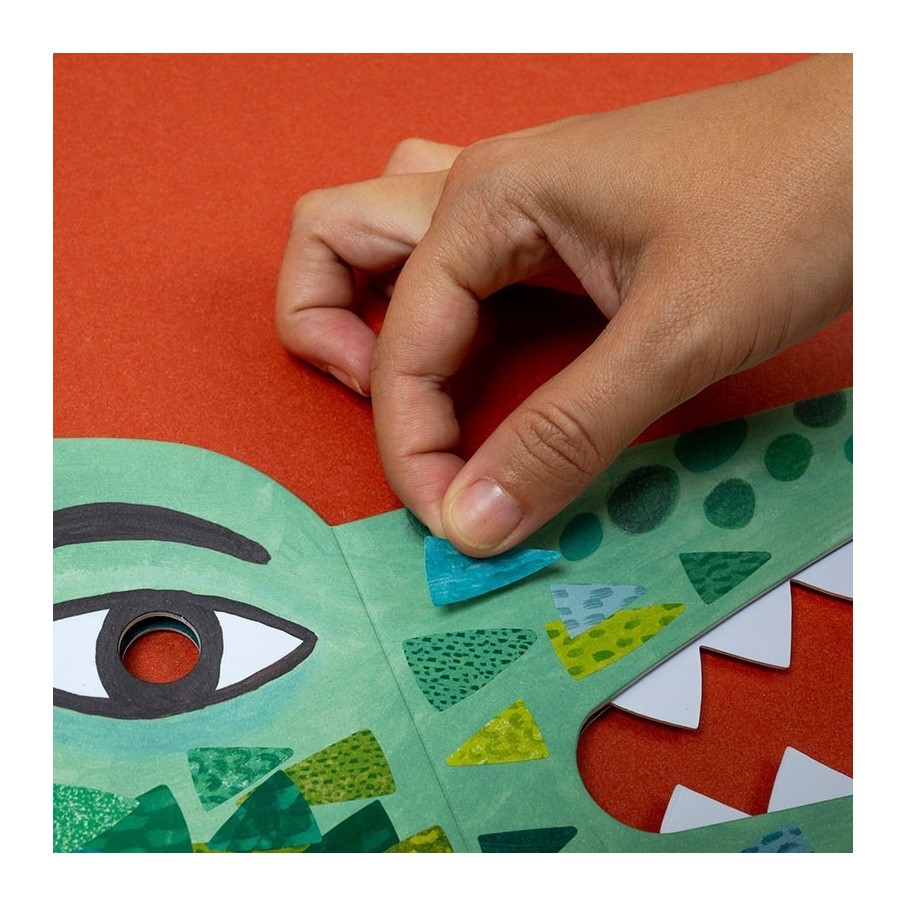 Máscara de pegatinas cocodrilo (Londji)