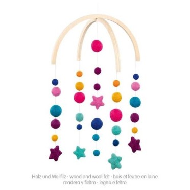 Móvil de fieltro, estrellas (Goki)