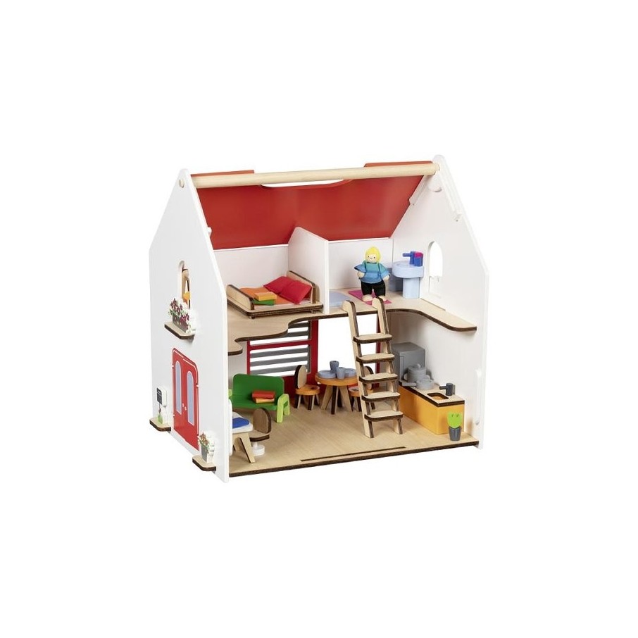 Casa de muñecas de madera eco house (Goki)
