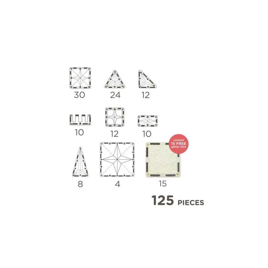 Pack 110 piezas + 15 glitter colores vivos (Cleverclixx)