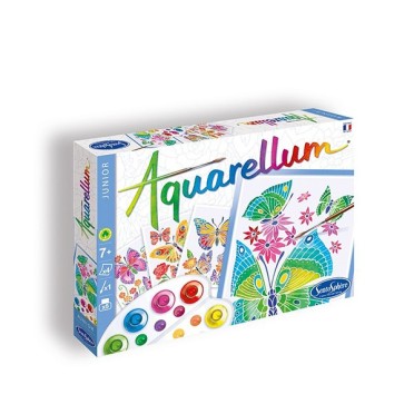 Aquarellum junior mariposas y flores (Sentosphère)