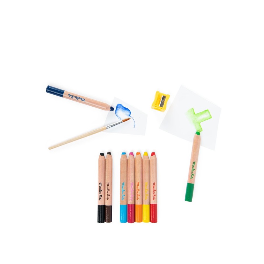 Lápices 3 en 1 Schmouks Moulin Roty