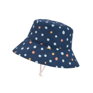 Gorrito con protección solar UPF50+ (lunares navy)
