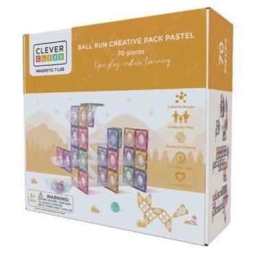 Pista de bolas Cleverclixx 70 piezas colores pastel