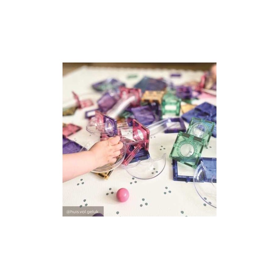 Pista de bolas Cleverclixx 70 piezas colores pastel