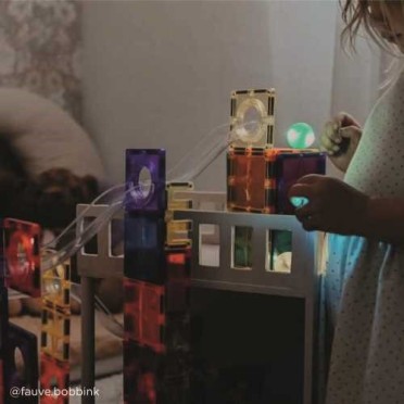 Pista de bolas luminosas Cleverclixx 100 piezas colores vivos 2