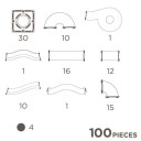 Pista de bolas luminosas Cleverclixx 100 piezas colores vivos