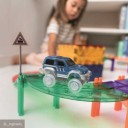 Coche de carreras azul con luz Cleverclixx