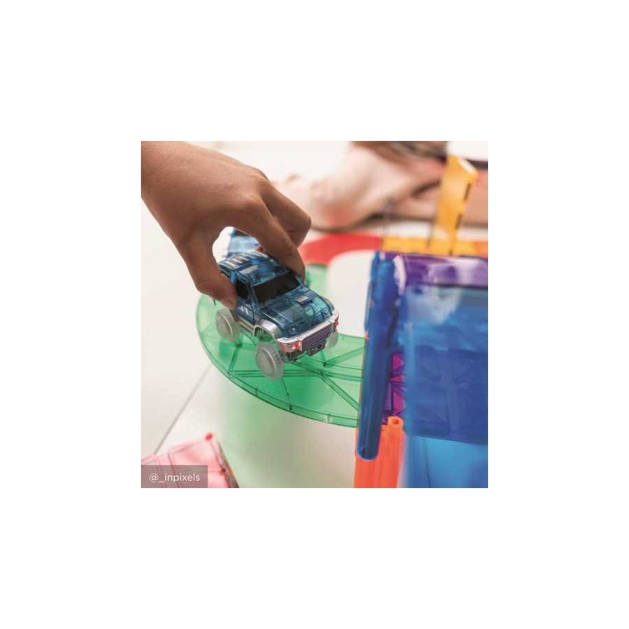 Coche de carreras azul con luz Cleverclixx