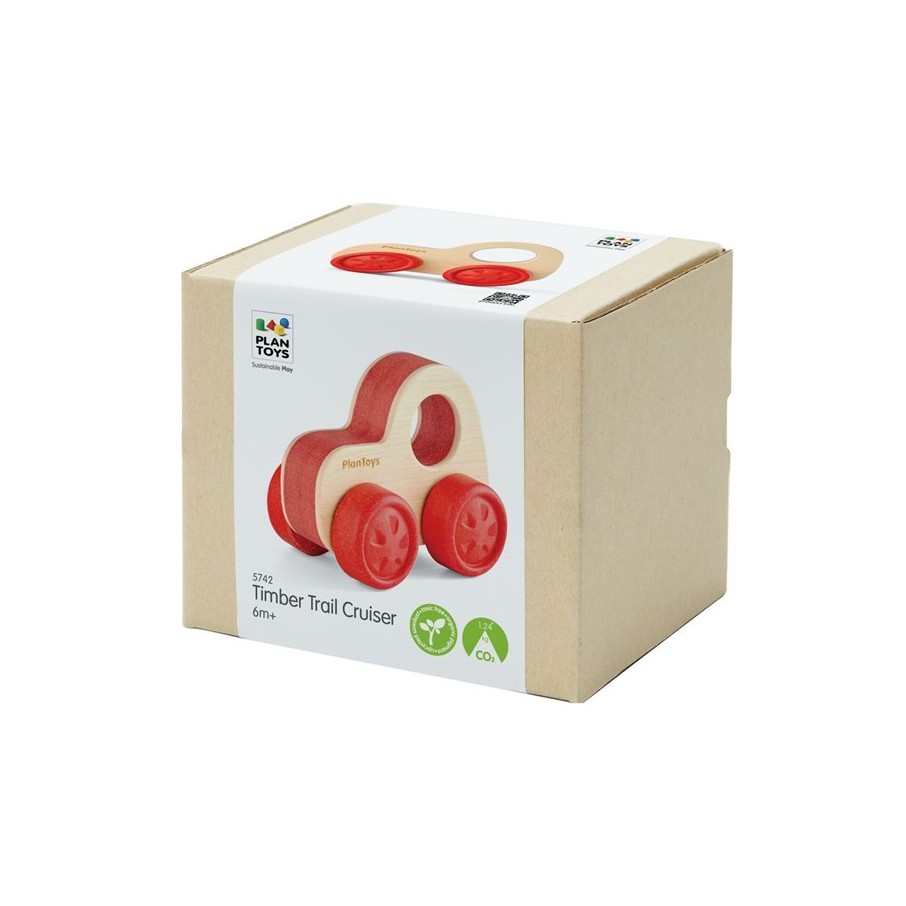 Coche de Madera Rojo Plantoys