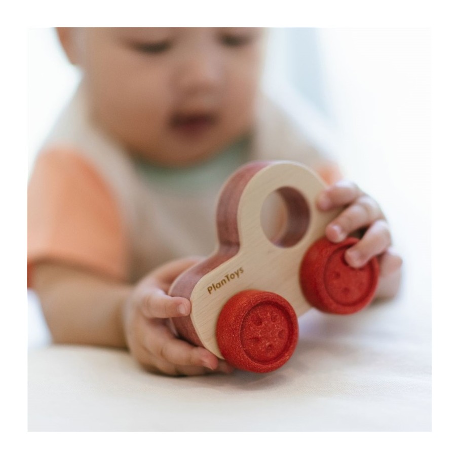 Coche de Madera Rojo Plantoys