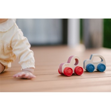 Coche de Madera Azul Plantoys 2