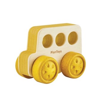 Coche de Madera Amarillo Plantoys