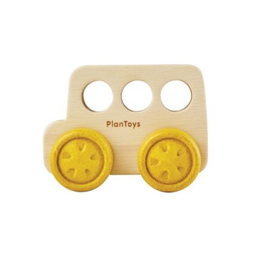 Coche de Madera Amarillo Plantoys 2