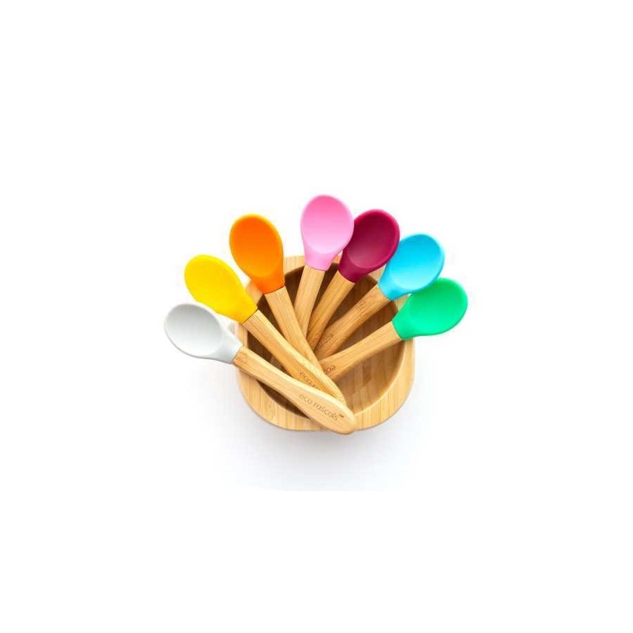 Cucharas Bamboo 3unid. AZUL-VERDE-NARANJA (Eco Rascals)