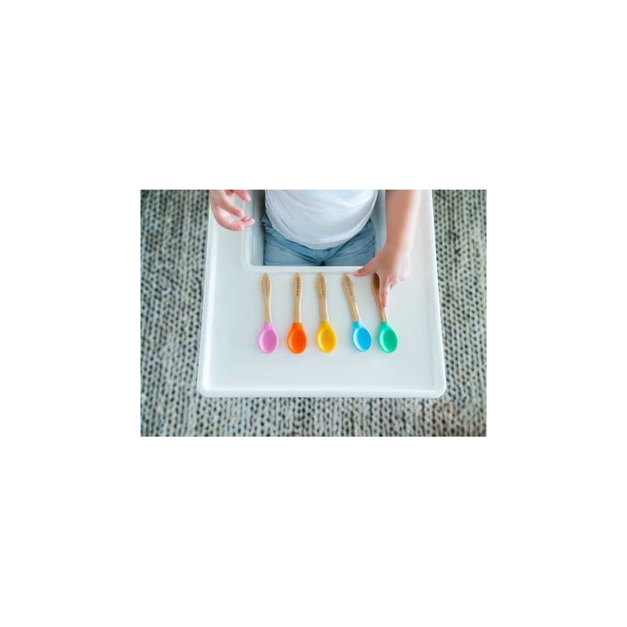 Cucharas Bamboo 3unid. AZUL-VERDE-NARANJA (Eco Rascals)