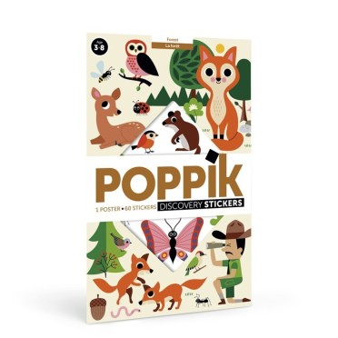 Gran Póster de Pegatinas "Bosque" Poppik