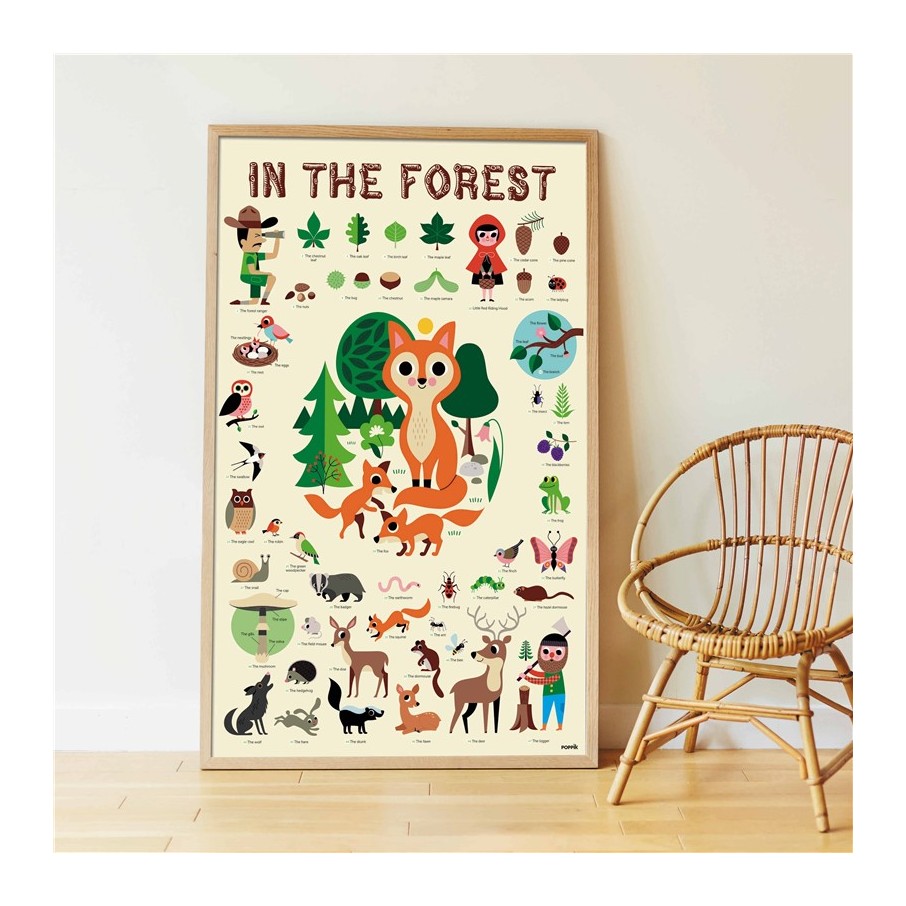 Gran Póster de Pegatinas "Bosque" Poppik